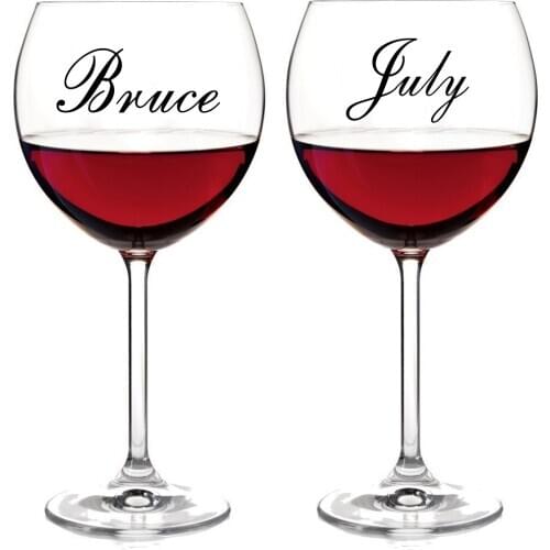 Vinyl Wine Cup Stickers Custom Name wall Decals For Living Room decoration cuisines Cup Stickers cuisine Wall Decals HY993