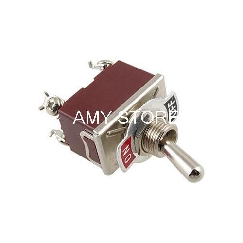 On/Off Double Pole Single Throw 2 Way Latching Toggle Switch 4 Screw Terminals