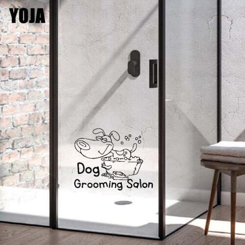 YOJA 22x29CM Home childrens Room Decoration Puppy Bath Wall Stickers Bathroom Shower Decal G2-0325