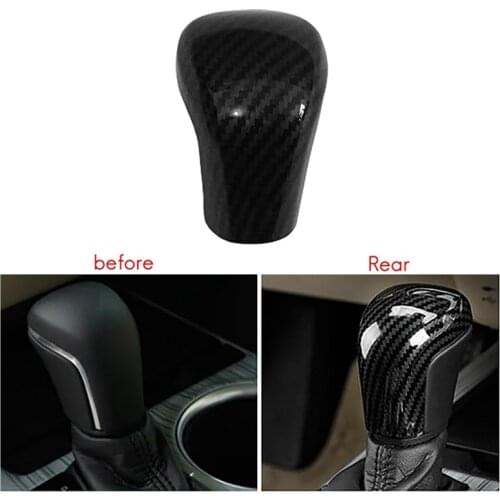 Carbon Fiber ABS Car Shift Knob Protection Cover Fit for Toyota C-HR CHR 2020 Gear Head Shift Collars Accessories