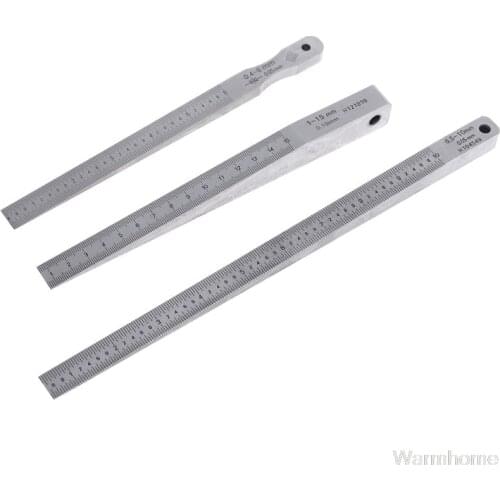 1-15mm 0.5-10mm 0.4-6mm Wedge Feeler Gauge Crack Flatness Layout Insert Wedge Gauge Welding Taper Measure Tool Caliper Au24 20