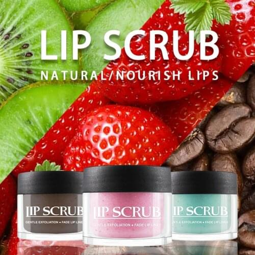 1pc Lip Exfoliator Sugar Scrub Moisturizer Reduce Lip Lines Lip Plumper Gloss Remove Dead Skin Care Collagen Lip Mask TSLM1