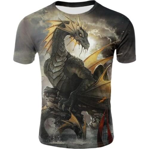 4-12 Years Boy Girl 3D T-shirt Animal Peace Dove USA Flag Eagle Dragon Funny Design Children T shirts Kids Pullover Tshirts Tops