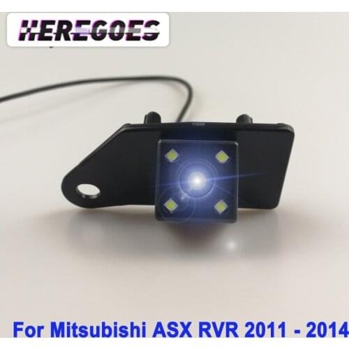 Car 4LEDS Night Vision Backup Rear View Rearview Reversing Camera Waterproof Parking For Mitsubishi ASX 2011 2012 2013 2014 RVR