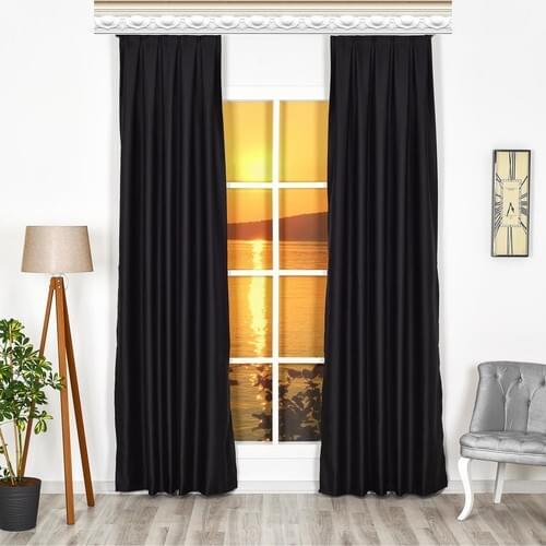 Beshome Collection Blackout Single Wing Backdrop Curtain Straight Seam