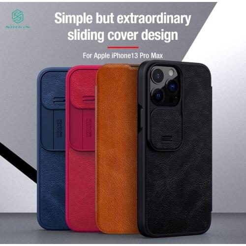 For Iphone 13 Pro Max Case Cover NILLKIN Wallet Leather Flip Case For Iphone 13 Pro Max Cover Leather Case Lens Protection