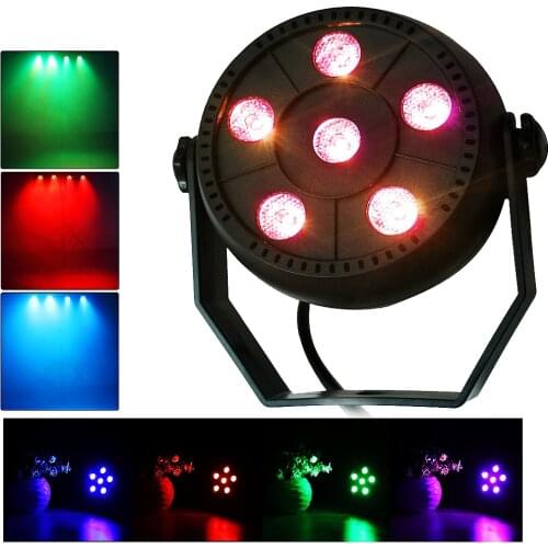 Disco Light 6*3W Led Par RGB DJ Lamps Eclairage Boda Holiday Party Stage Luces Effect Stroboscope Beam Christmas Club Bombilla