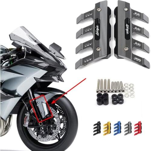For Kawasaki Ninja H2 H2R Z400 Motorcycle Mudguard Front Fork Protector Guard Block Front Fender Anti-fall Slider Accessories
