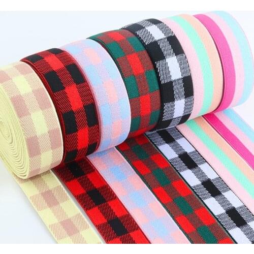 Lattice Elastic Bands 25MM Stripe Elastic Ribbon for Headwear Clothing Bags Trousers Rubber Webbing DIY Sewing Accessories