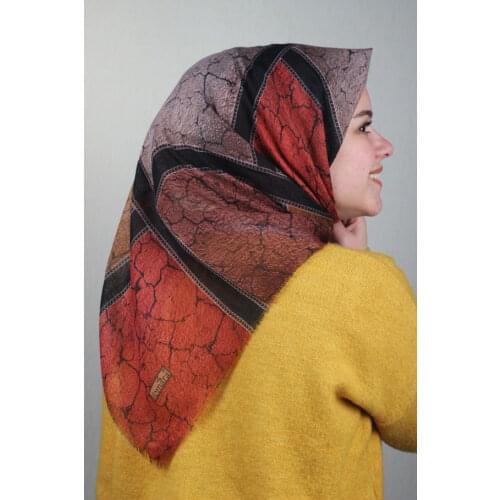 FOMARA SHİNE PATTERNED SILVERY LINEN SCARF-DESEN-08-RENK-04