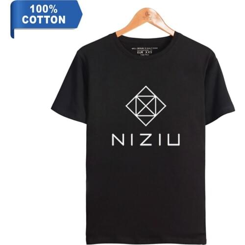New 2020 Kpop Korean Team Niziu LOGO Make You Happy Print 100% Cotton T shirt Women/Men Clothes Short Sleeve T-Shirt