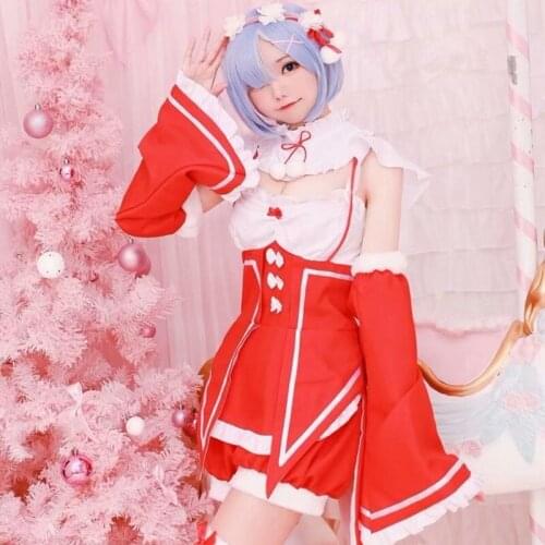 Japanese Anime From Scratch Re Zero Costume Remlem Ram Christmas Costume Christmas Outfit Cosplay