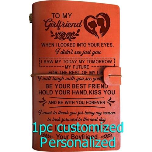 Engraved Leather journal personalized gifts to my husband BJ249 Customized Notebook A5 Dropshipping Supplier US Store Diary