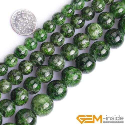 AA+ Grade Green Diopside Natural Stone Round Beads For Jewelry Making DIY Loose Beads For Bracelet Making Strand 15"6mm 8mm 10mm