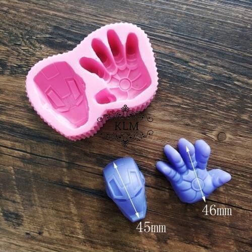 Cool Robot Head Hand Silicone Chocolate Mold Cake Decoration Mold For Childrens Birthday Party