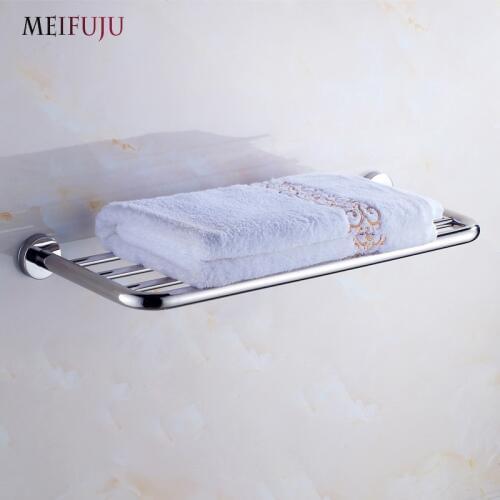 MEIFUJU SUS304 Stainless Steel Bathroom Towel Rack Single Dual Triple Towel Racks Simple Style Towel Shelf Bathroom Shelf MFJ70