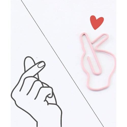 Lovely Girl Heart Paper Clip Mini Bookmark Folder File Paper Folder Paper Clips Decorative Paperclip Metal Clip Papel Cute Clip