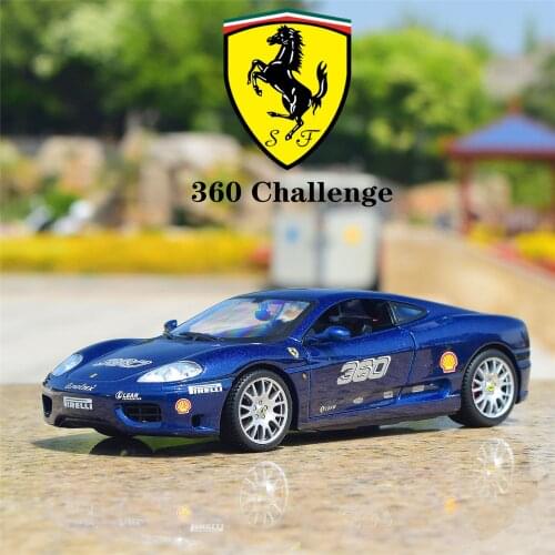 Bburago 1:24 FERRARI 360 Challenge simulation alloy car model Collect gifts toy
