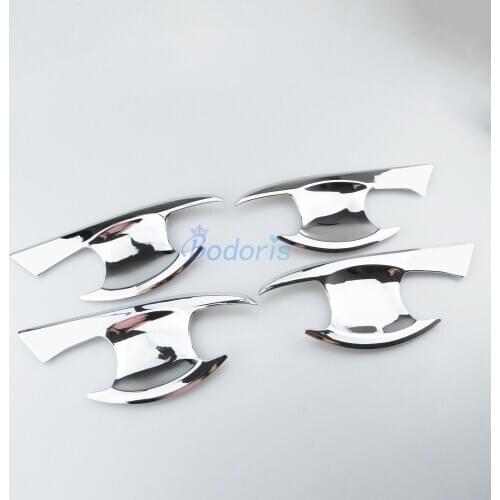For Toyota Fortuner SW4 2016 2017 2018 Door Handle Bowl Insert Trim Panel ABS Chrome Car Styling Accessories