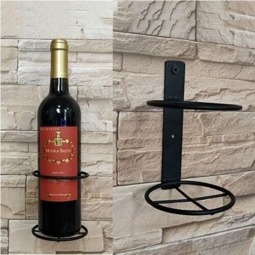 Wine Bottle Rack Wall Mount Wine Display Shelf Bracket Single Champagne Storage Organizer for Kitchen Bar