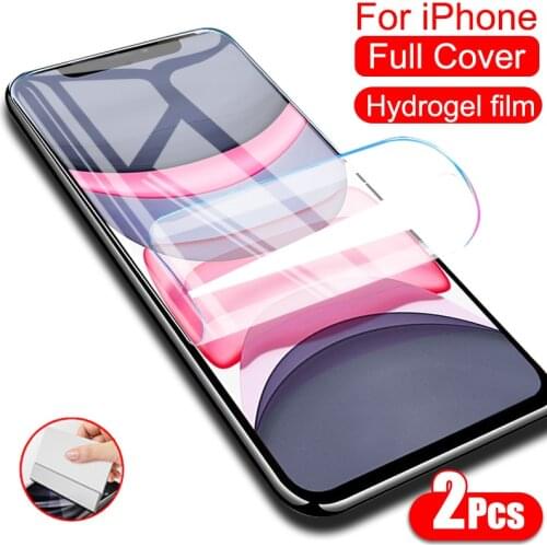 Full Cover Protective Hydrogel Film On The For IPhone 12 11 Pro X XR XS Max 8 7 6 6s Plus SE 2020 Screen Protector Film No Glass