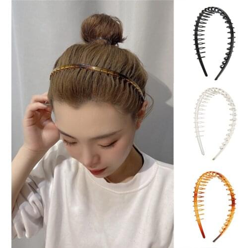 Men Women Unisex Hair Comb Zigzag Band Notched Headband Sport Headband Hairband Fashion Anti-slip Hairband For Face Washing