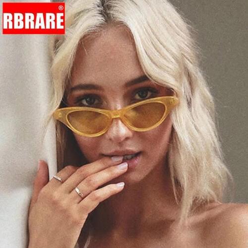 RBRARE 2021 Cateye Sunglasses Women Plastic Candy Color Vintage Triangle Sun Glasses Outdoor Goggles Lunette De Soleil Femme