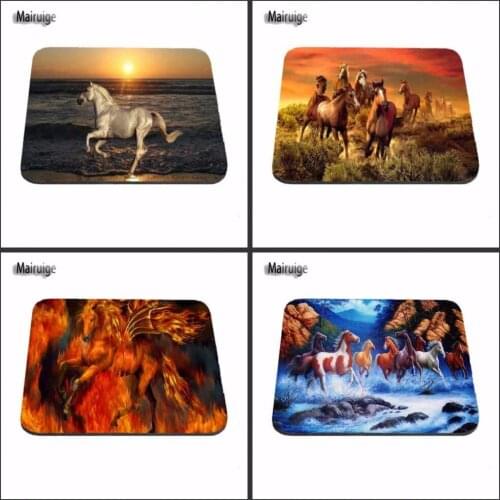 Luxury Print New Arrivals Happy Horse Popular Durable Soft Computer Mouse Pad for Optal /Trackball Mouse Drop Shipping