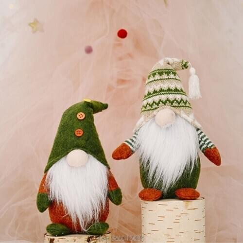 Handmade Christmas Elf Decoration Standing Swedish Gnome Tomte Toy Doll Ornaments Thanks Giving Day N16 20 Dropship