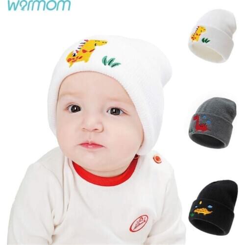 Baleenshiny Cartoon Animals Toddler Hat Baby Girls Boys Winter Warm Knitted Hemming Hat Beanie Cap Keep Warm Kids Hat Baby Hat