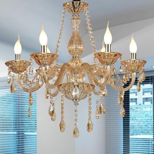 Modern Chandeliers For bedrooms Luster Cognac Color Kitchen chandelier Lampadari Pendientes modern kitchen light fixtures lamp