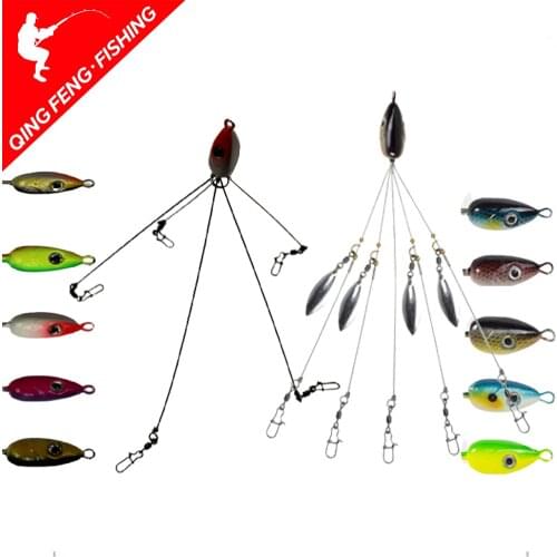 Steel umbrella fishing lures Rig 3/5 Arms Rig Head of Alabama Ace Fishing group Loking Snap Swivel fishing gear