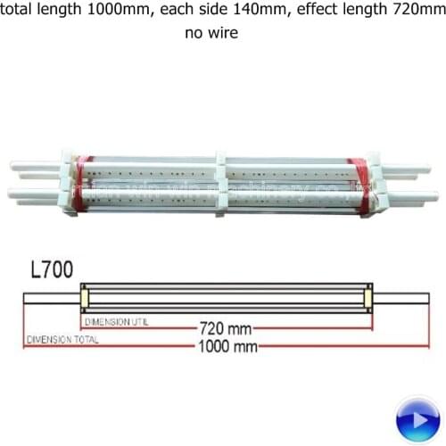 Bag making machine L700 static eliminator bar no wire total length 1000mm, each side 140mm, effect length 720mm