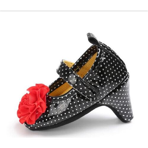 Citgeett Baby Girl Bowknot Shoes High Heels for Photos Princess Toddler Crib Shoes 0-18M