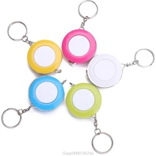 Retractable Tape Ruler 150cm/60 Inch Portable Tape Measure Mini Keychain Soft Ruler Camping Supplies Au17 20 Dropship
