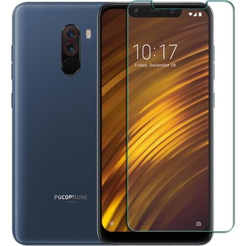 Tempered Glass For Xiaomi Pocophone F1 6.18" M1805E10A Protective Film Screen Protector Phone Cover