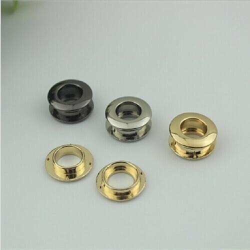 10 pieces / lot) Luggage handbag hardware accessories 1cm inner diameter round hole DIY handbag repair hardware