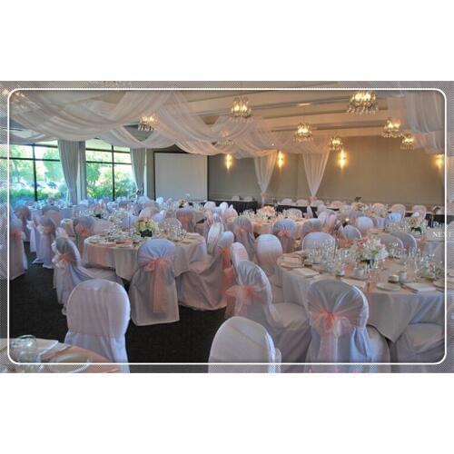 100pcs baby pink wedding chairs sashes Chair Bow Banquet Chair Sash for Weddings