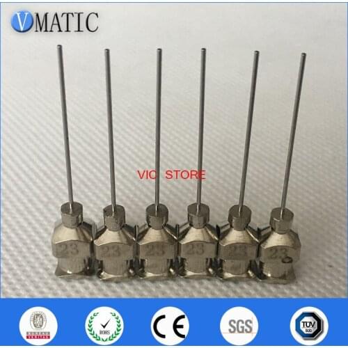 Free Shipping 12Pcs 1 Inch Tip Length 23G Blunt Stainless Steel Dispensing Syringe Needle Liquid Dispenser Needle