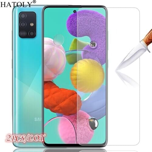 2Pcs For Samsung Galaxy A51 Glass Screen Protector Tempered Glass For Samsung A51 HD Ultra-thin Protective Film For Samsung A51