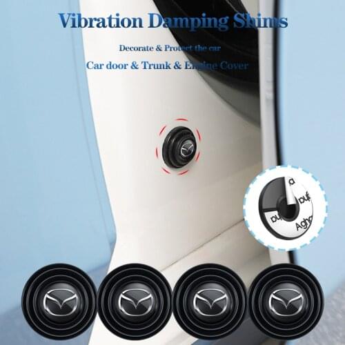 4Pcs PVC Car Door Hood Wearproof Gasket Sticker For Mazda Mazda3 5 6 CX5 CX7 MS MP MPE MPV Axela Atenza BM Ankocera Navajo RX7