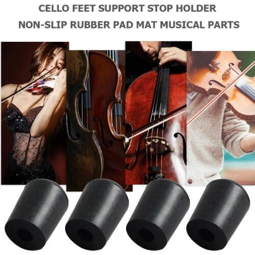 4pcs/set Double Bass Feet Support Stop Holder Non-slip Rubber Pad Mat Musical Instrument Parts Kit Cello Accessories
