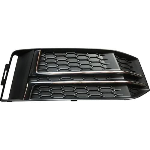 8W0807681F 8W0807682F for Audi A4 B9 2017-2019 Grid of Fog Lamp Shade Under Front Bumper Lamp of Automobile Fog Lamp Frame