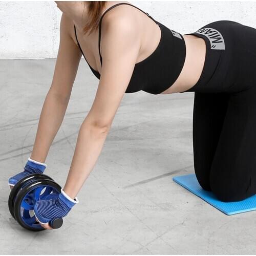 Abdominal Wheel Mute Roller Wheel Household Fitness Equipment for Abdominal Muscle Exercise in Gym Office Home Workout 30*16cm