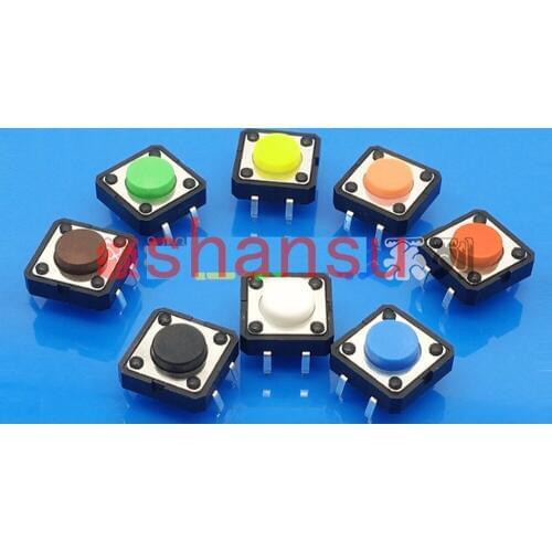 Free shipping 12*12*11MM Light touch switch 4 feet Micro switch DIP Key switch 12x12x11MM Vertical four feet