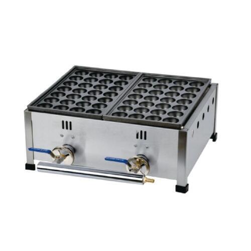 Free shipping Gas type 40MM size hole 2 plates Japanese style Takoyaki Machine