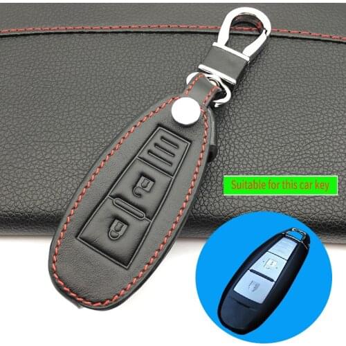 Car high quality Leather Key Chain Remote Control Car Key Cover Case For Suzuki Vitra / Swift / SX4 / Liana 2 Button Smart Key