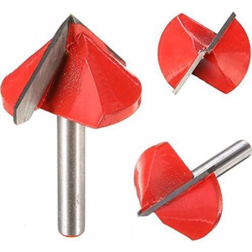 90 Degree CNC Engraving Woodworking Milling Cutter Carbide Coated Tipped Double Edge Miter Fold 3D V Groove Router Bit Tool
