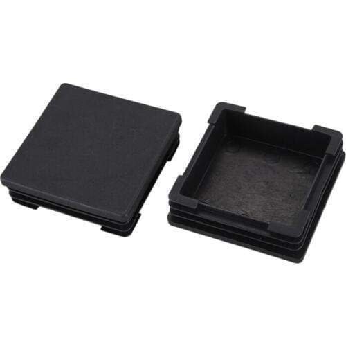 HOT-2 Pcs 70mm x 70mm Plastic Square Caps Tube Pipe Inserts End Blanking
