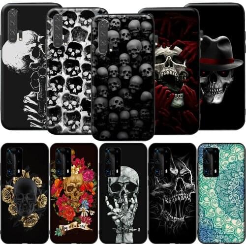 GX93 Horror Skull for Huawei Y5P Y6P Y7A Y8P Y9A Mate 10 20 30 Pro Lite Nova 2i 3 3i 4 5 5T 7 SE P Smart Z